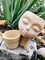 Face Plant Pot Double Flower Pots for Indoor Outdoor Plants Resin Head Planter Lady Face Plant Pots Garden Decoration Planters